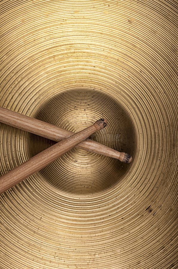Drumstick cymbal vibrating stock photo. Image of rock 43120900