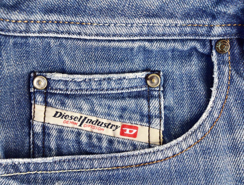 Closeup of Diesel Jeans Pocket Editorial Photography - Image of heart ...