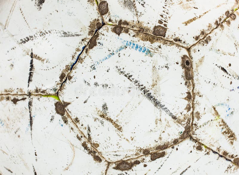 Closeup dirty soccer royalty free stock photos