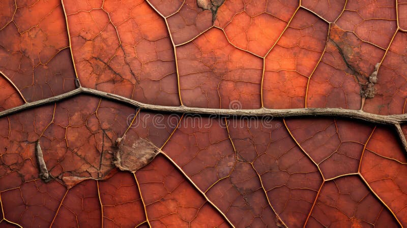 Closeup of dry and cracked leaf texture background. stock illustration