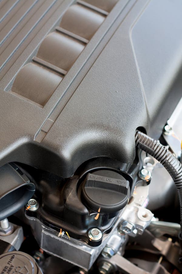 Closeup Engine Oil Cap in Engine Stock Image Image of truck, room 106761337
