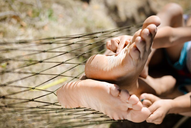 Ebony Feet Tickled