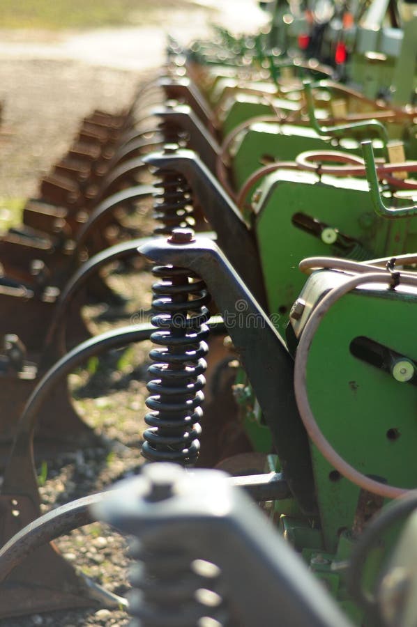 Closeup of farm equipment