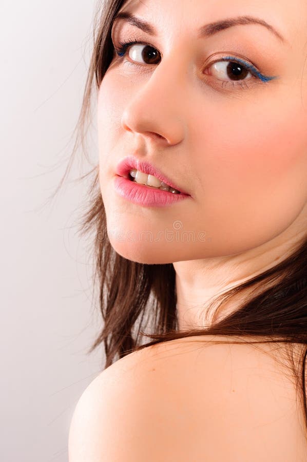 Closeup Of A Beautiful Girl Stock Image Image Of Care Attractive