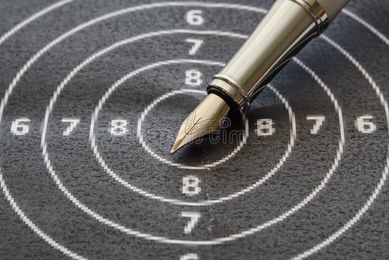 Closeup of a fountain pen stock image. Image of ambition 94019219