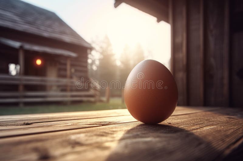 Closeup fresh egg. Generate Ai royalty free illustration
