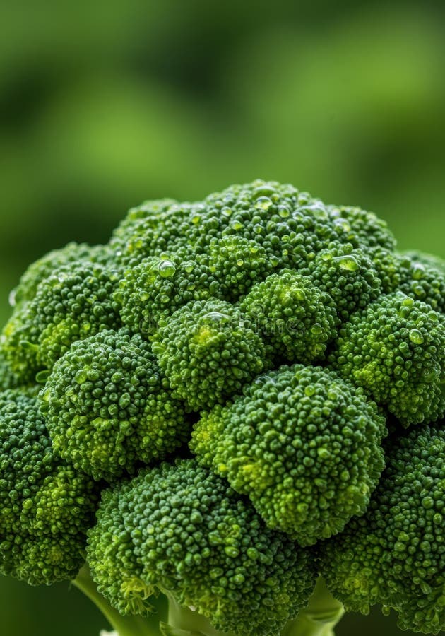 Closeup of Fresh Green Broccoli royalty free illustration