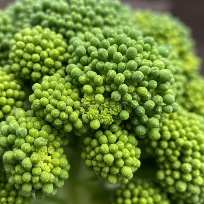 Closeup of Fresh Green Broccoli Florets stock illustration