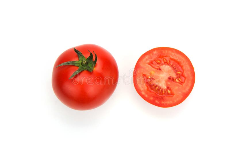 Closeup Fresh Ripe Tomatoes Isolated Stock Image Image of ingredient