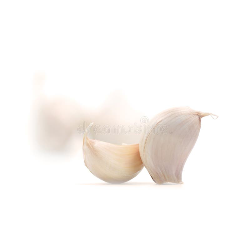 Closeup Garlic ,Herb isolate on white background royalty free stock images