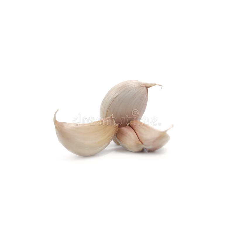 Closeup Garlic ,Herb isolate on white background royalty free stock photography