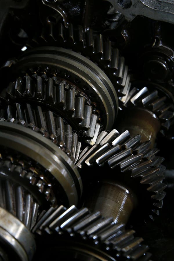 Closeup on Gears of Auto Transmission Gearbox Series 5 Stock Image