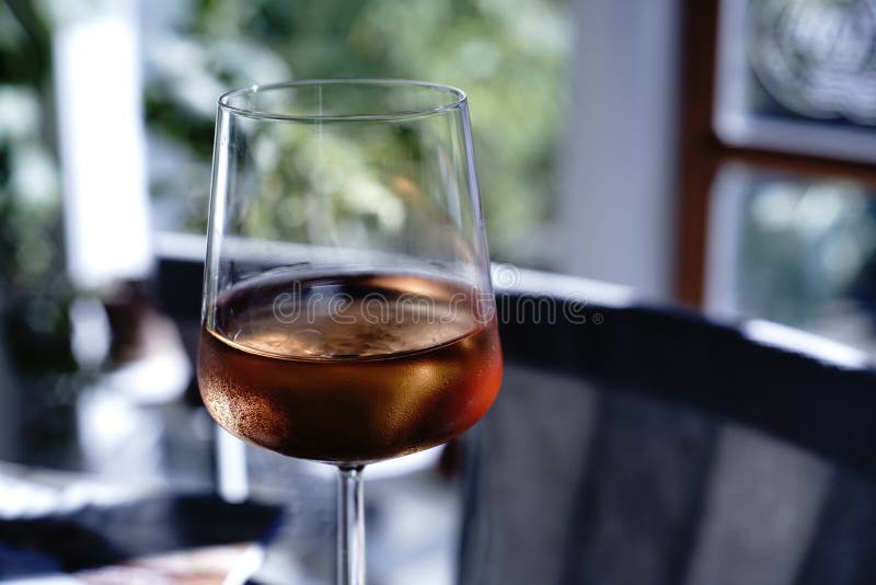 Brown Alcohol Drink in Crystal Glass Stock Photo Image of beverage