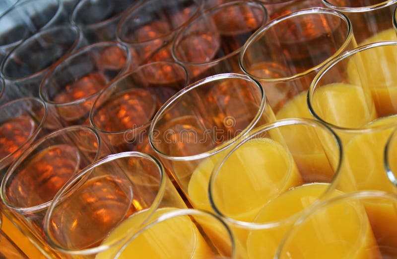 Closeup of Glasses with Soft Drinks Stock Image Image of event