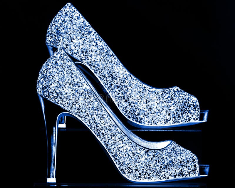 Glittery shoes stock image. Image of elegant, footwear - 55956161