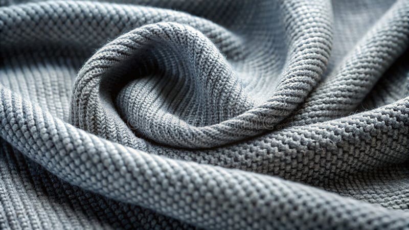 CloseUp Graue Knit Jersey Textur Nahtlose Soft und detaillierter Blick auf die gewebte Struktur dieser stock abbildung