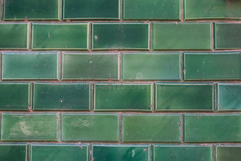 Green Ceramic Tiles on the Wall Stock Image Image of historical