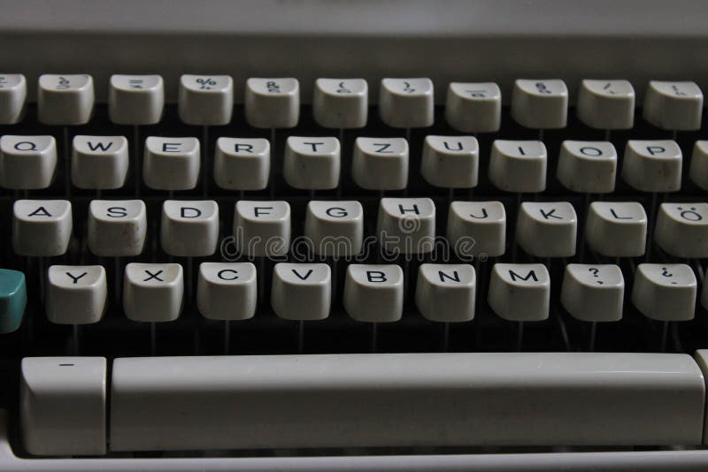 Closeup of a Grey Vintage Typewriter. Stock Image Image of vintage