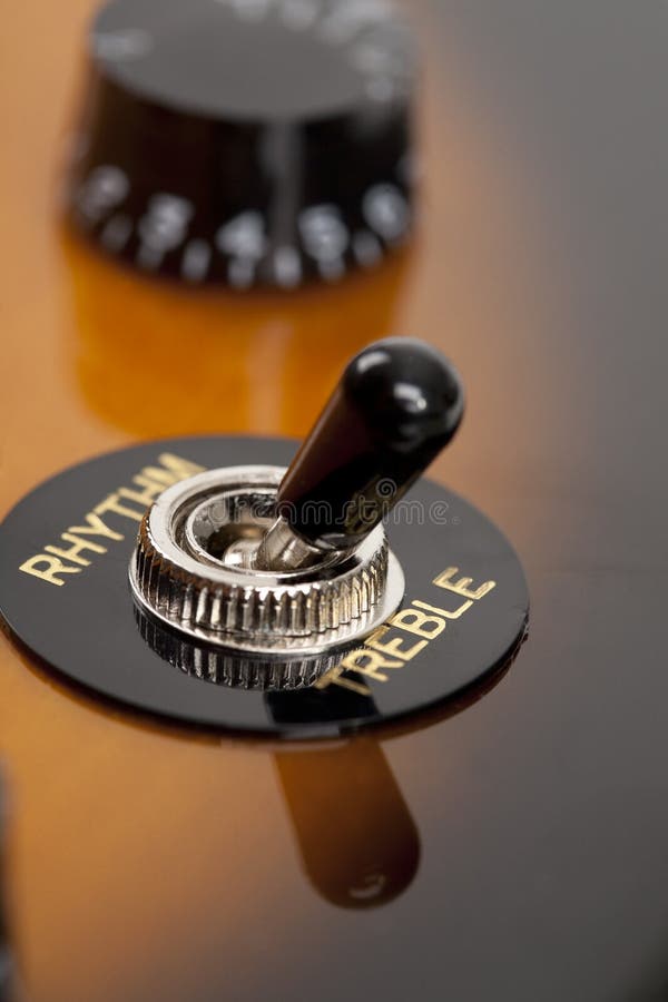 Rhythm Treble Switch On New Electric Guitar Stock Photo Image of wood