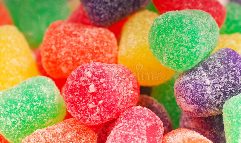 Closeup of gumdrops