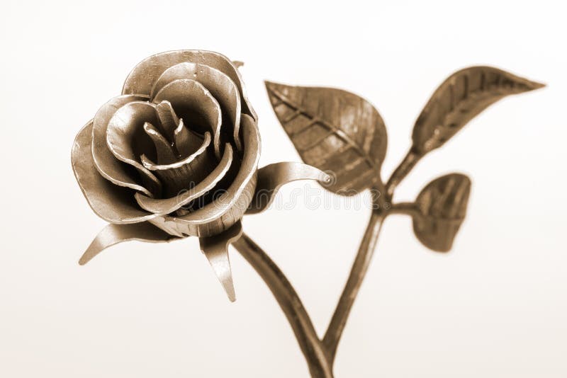 Wrought iron rose stock image. Image of style, closeup 249154027
