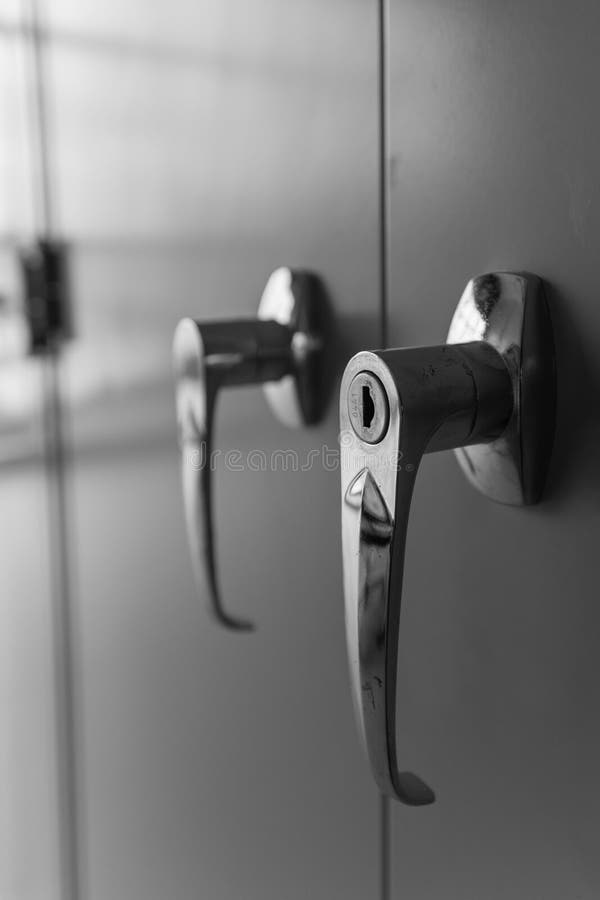 Closeup on the Handle of the Door Filing Stock Image Image