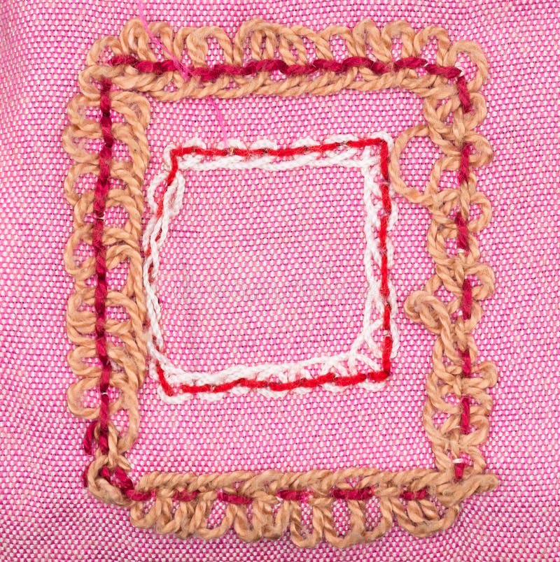 Closeup Handmade Embroidery Design Stock Photo Image of textile