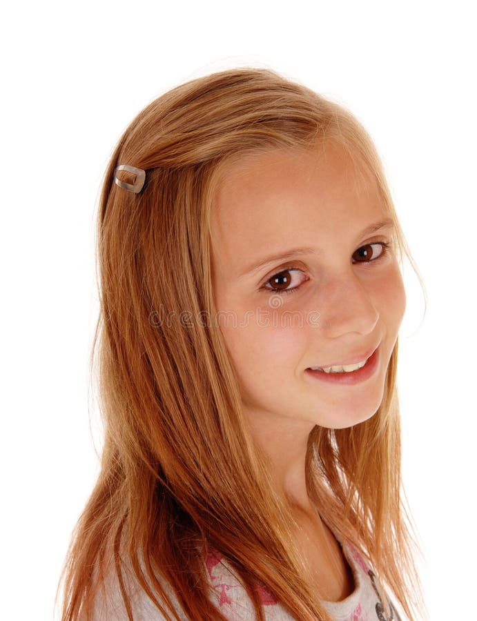 Closeup head shoot of young girl.