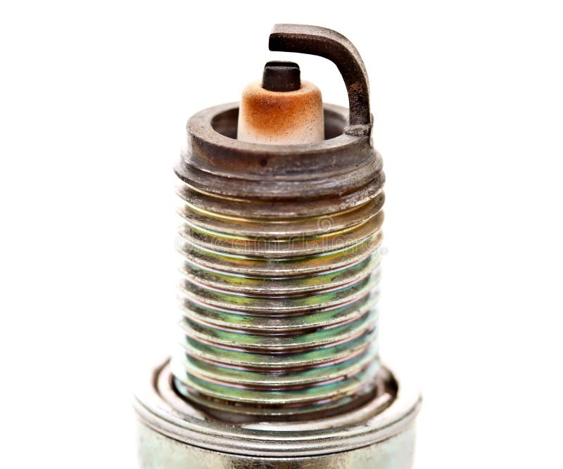 Closeup Head of Used Spark Plug Stock Image Image of auto, closeup