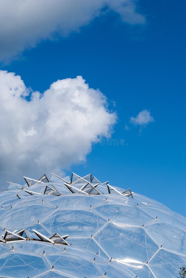 Closeup of Hexagonal Biodome Structure, Eden Project. Editorial Stock