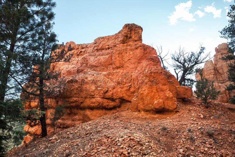 Closeup Of Hoodoo Rock Landscape Near Red Canyon In Utah royalty free stock photography Closeup Of Hoodoo Rock Landscape Near Red Canyon In Utah royalty free stock photography
