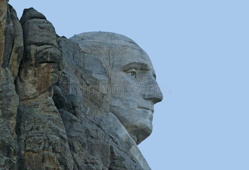 Closeup Image of George Washington at Mt Rushmore