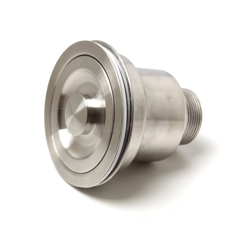 Kitchen Drain Isolated on White Background Stock Photo Image of hole