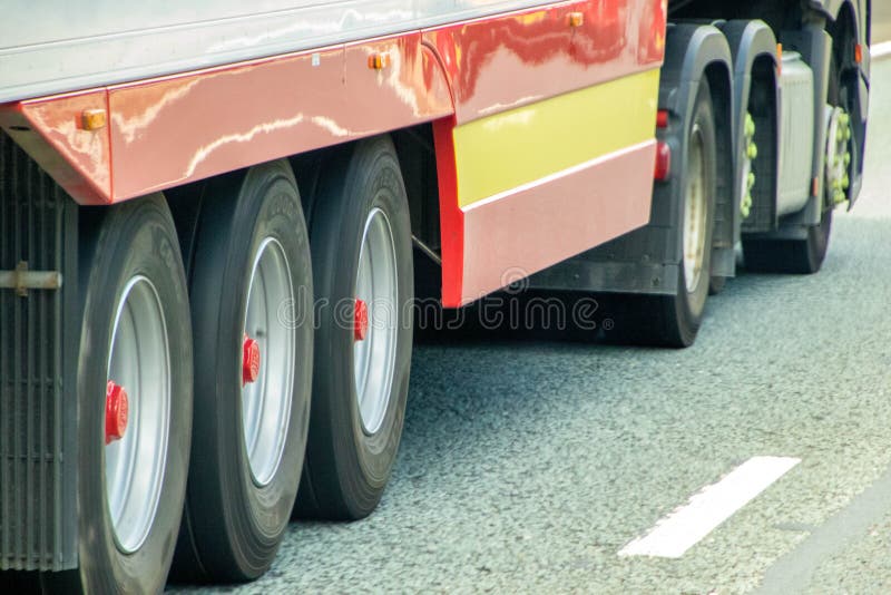 Truck Wheels stock photo. Image of motorway, trailer 122338306