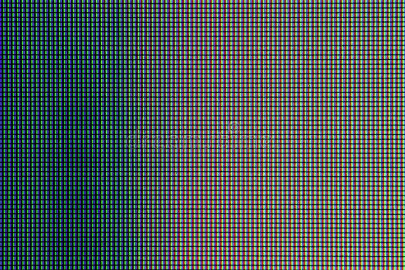 Closeup LED Lights Bulb Diode from Computer Monitor Screen. Stock Photo