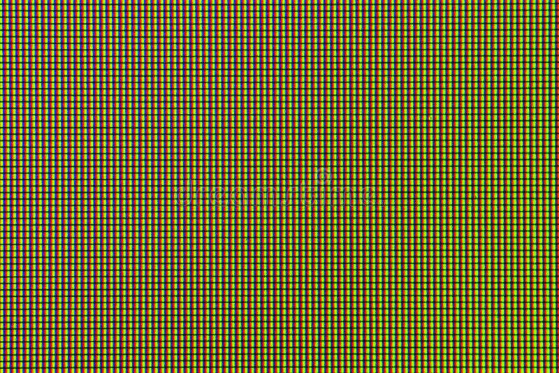 Closeup LED Lights Bulb Diode from Computer Monitor Screen. Stock Photo