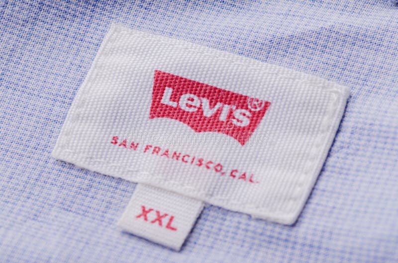 Closeup of Levi Strauss label. stock images