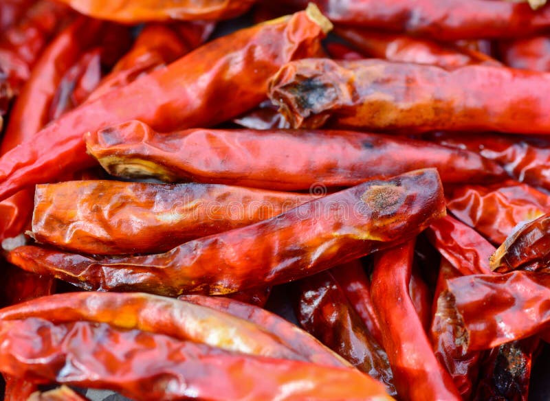 Closeup of Lowgrade Dried Red Peppers Stock Photo Image of plant