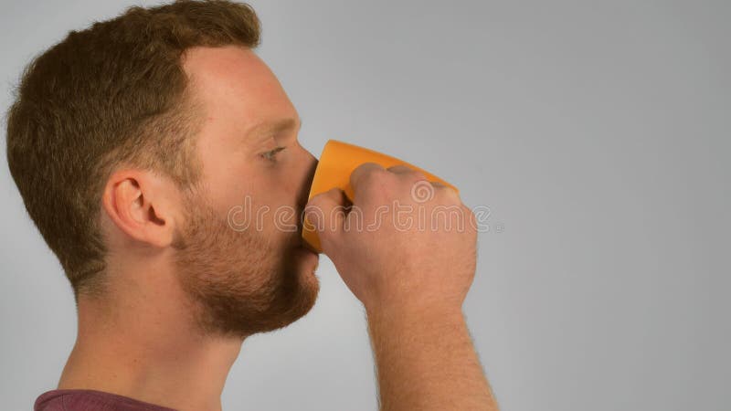 Closeup male relish drink stock photos Closeup male relish drink stock photos