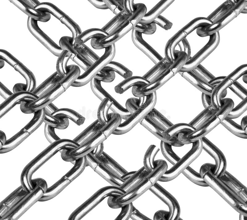 Closeup of Metallic and Heavy Chains Stock Image Image of industrial