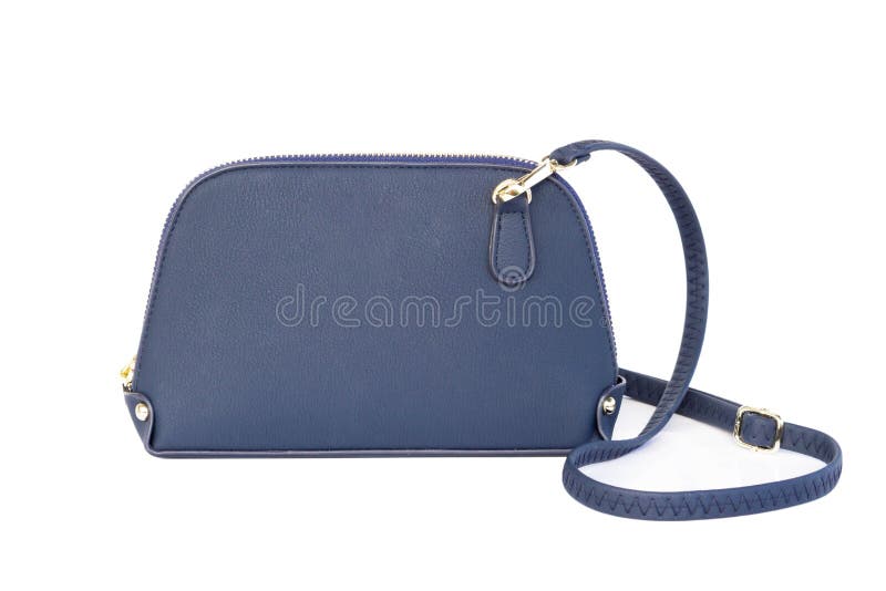 Closeup Modern Blue Bag Fashion on White Background Stock Photo - Image ...