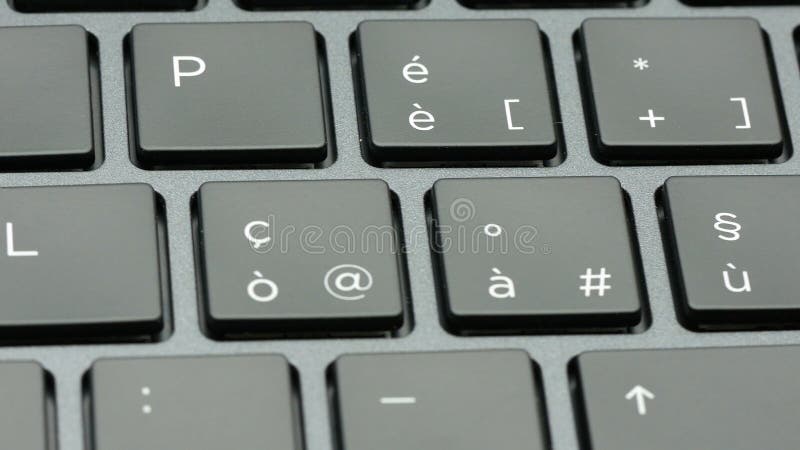 Closeup modern laptop keyboard rotating footage 4k stock footage