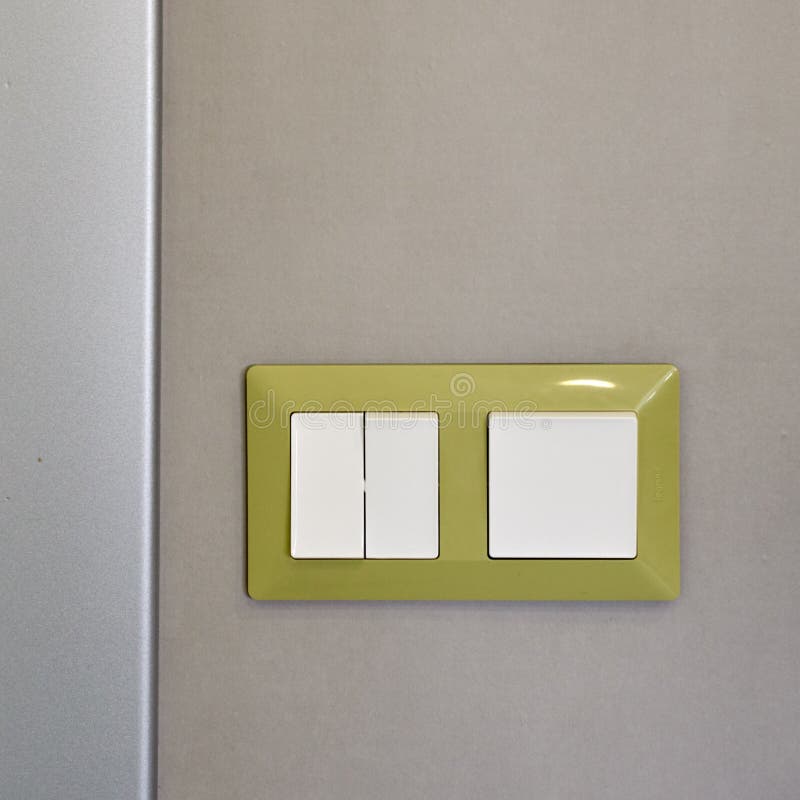 Electric switch on wall stock image. Image of decorative 111516157
