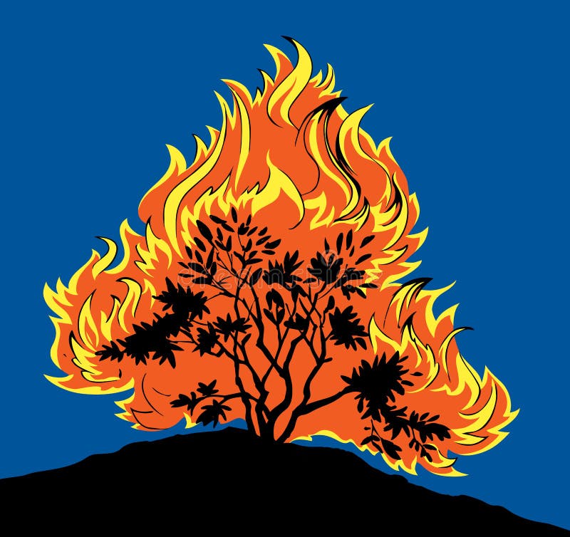 clipart of burning bush