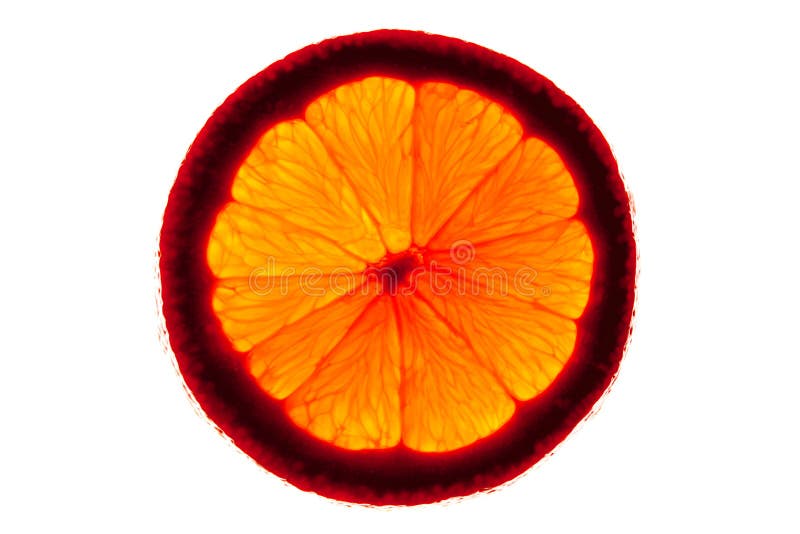 Closeup orange backlighting stock photos