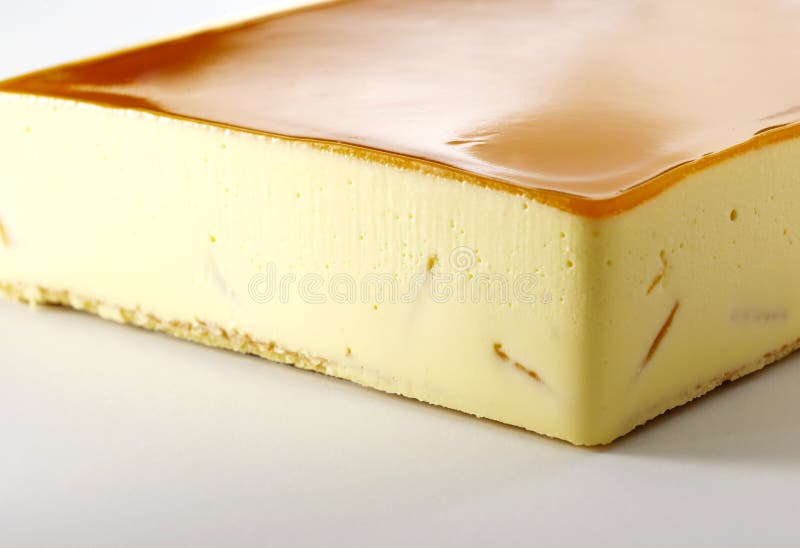 Closeup orange mousse cake royalty free stock image