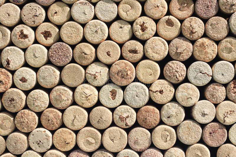 Closeup pattern background of many different wine corks