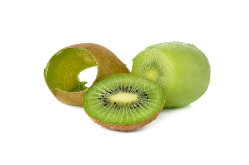 Peeled Kiwi on a Plate. Kiwi Peel Closeup Stock Photo Image of vegetable, produce 219048144