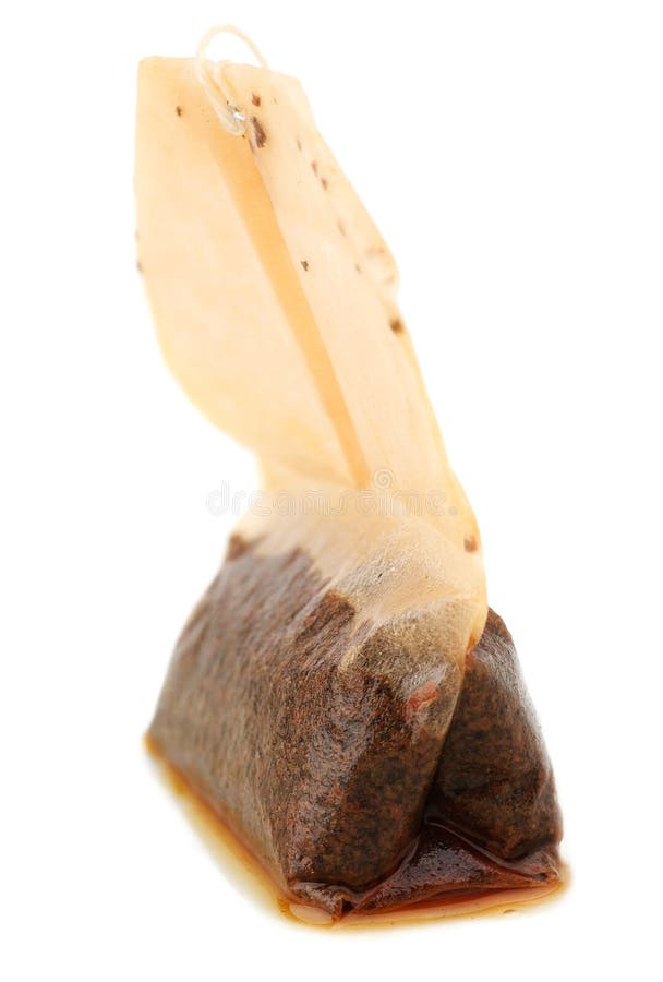 Closeup Photo of Used Wet Teabag Stock Photo Image of close, black