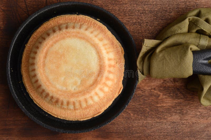 Closeup Pie in Cast Iron Skillet Stock Photo Image of appetizer, brown 243216640